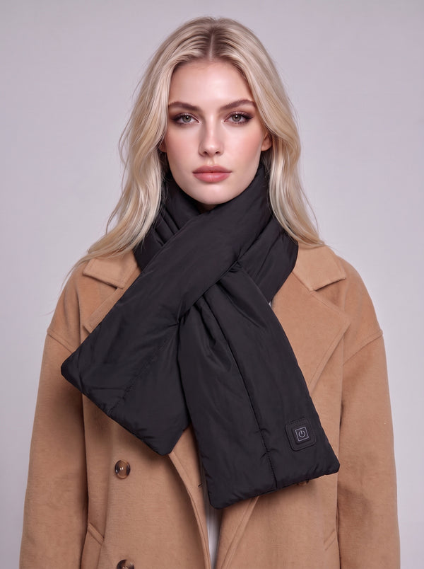 #Black Thermal Heated Scarf