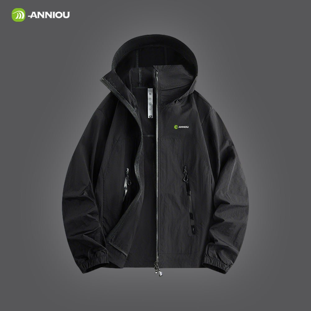 Black UPF 100+ Hooded Jacket