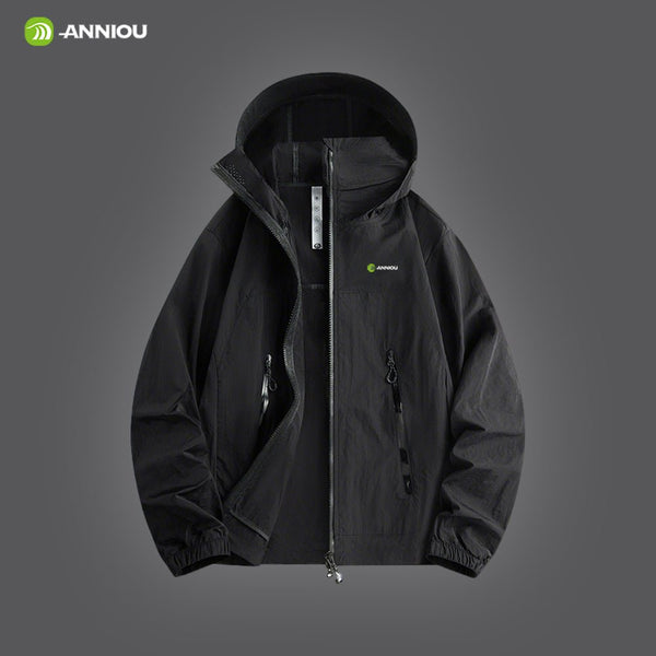 Black UPF 100+ Hooded Jacket