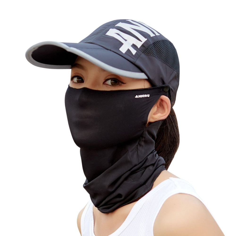 Black UPF 50+ Cap and Neck Gaiter