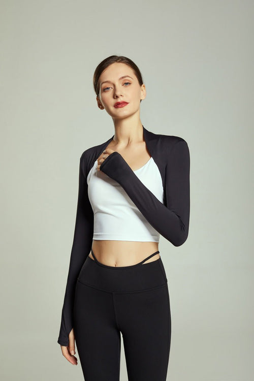 Black UPF 50+ Cropped Bolero Sport