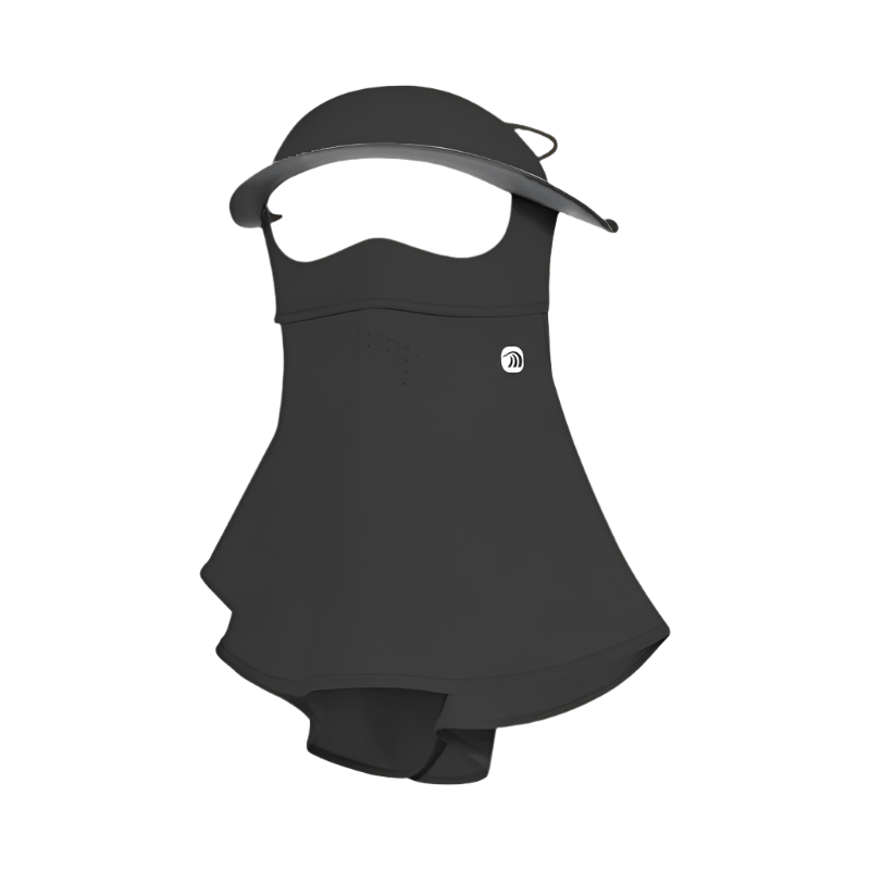 Black UPF 50+ Sunshade Face Mask