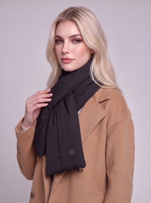 #Black Unisex Thermal Heated Scarf