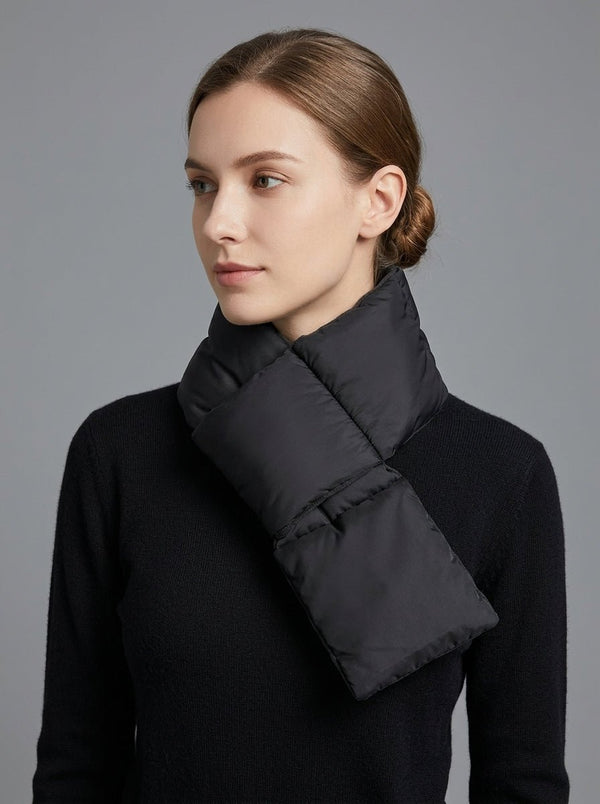 #Black Women Padded Warm Scarf