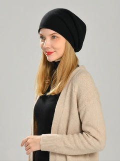 #Black Women Slouchy Knitted Beanie Hat