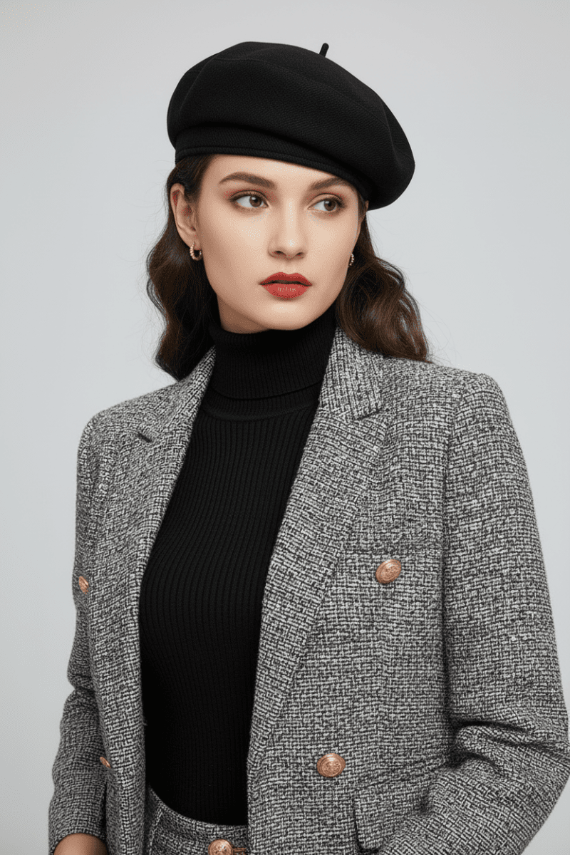 女士复古贝雷帽