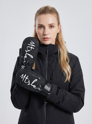 #Black Wrist Guard Snowboard Gloves