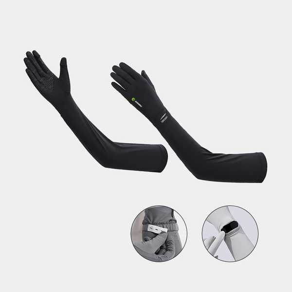 Black anniou Cooling UV Protection Arm Sleeves