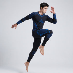 #Blackblue Mens Compression Base Layer Set