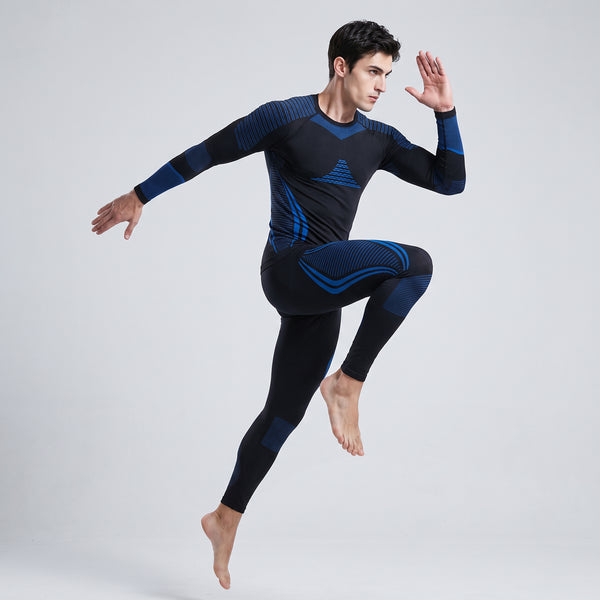 #Blackblue Mens Compression Base Layer Set