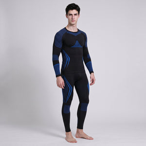 #Blackblue Mens Compression ski Base Layer Set