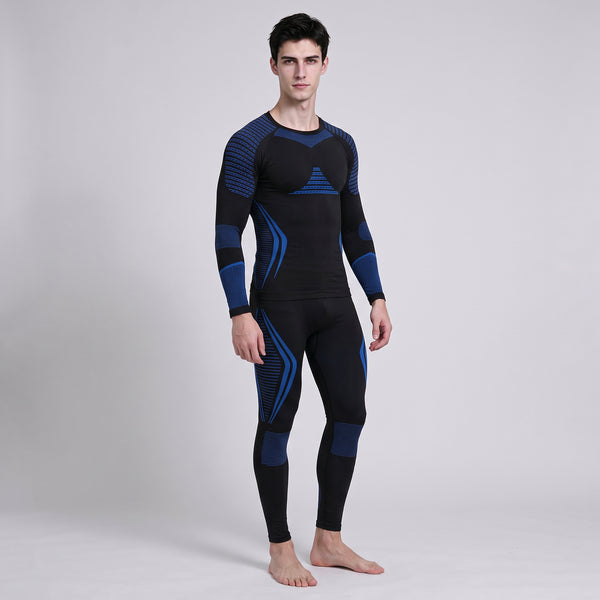 #Blackblue Mens Compression ski Base Layer Set