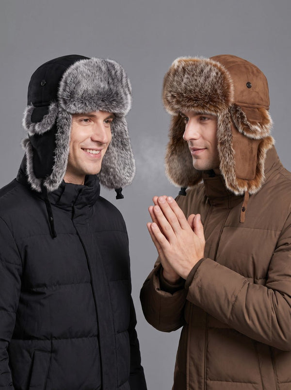 #Black brown  Ear Protecting Cold Weather Hat