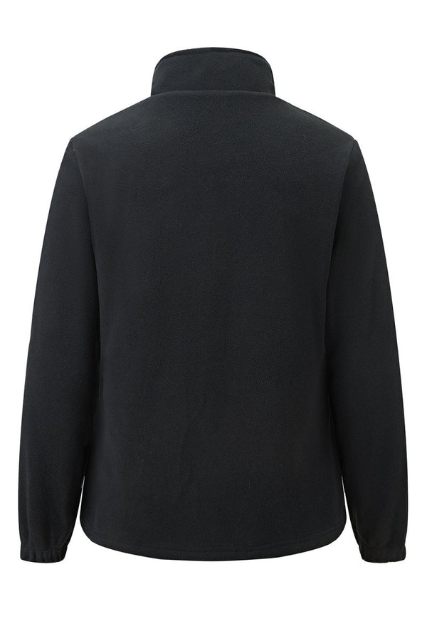 Black heated  jacket on a white background