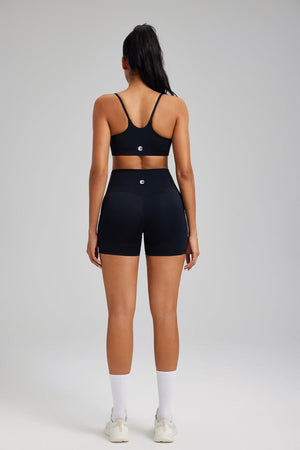 #Black high waist butt lift  Shorts and sports bra by Anniou