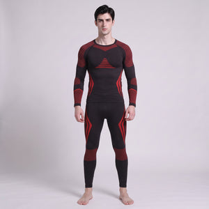 #Blackred Mens Compression Base Layer Set