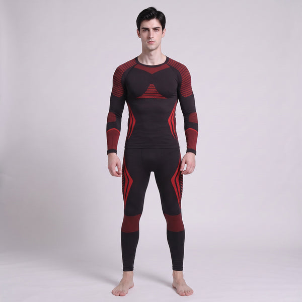 #Blackred Mens Compression Base Layer Set