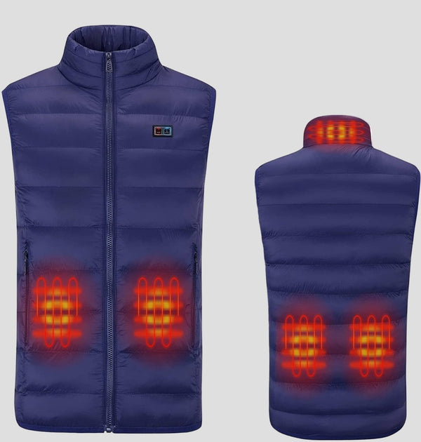 Blue Heated Down Vest