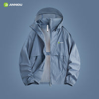 Blue Hooded Full Zip Top UPF 100+
