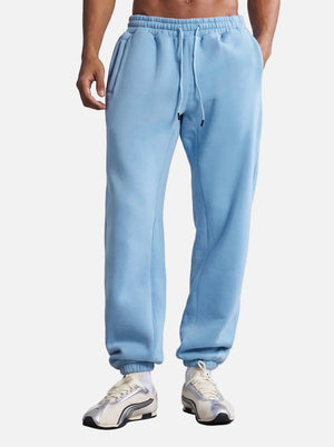 #Blue Mens Heavyweight Fleece Lined Joggers