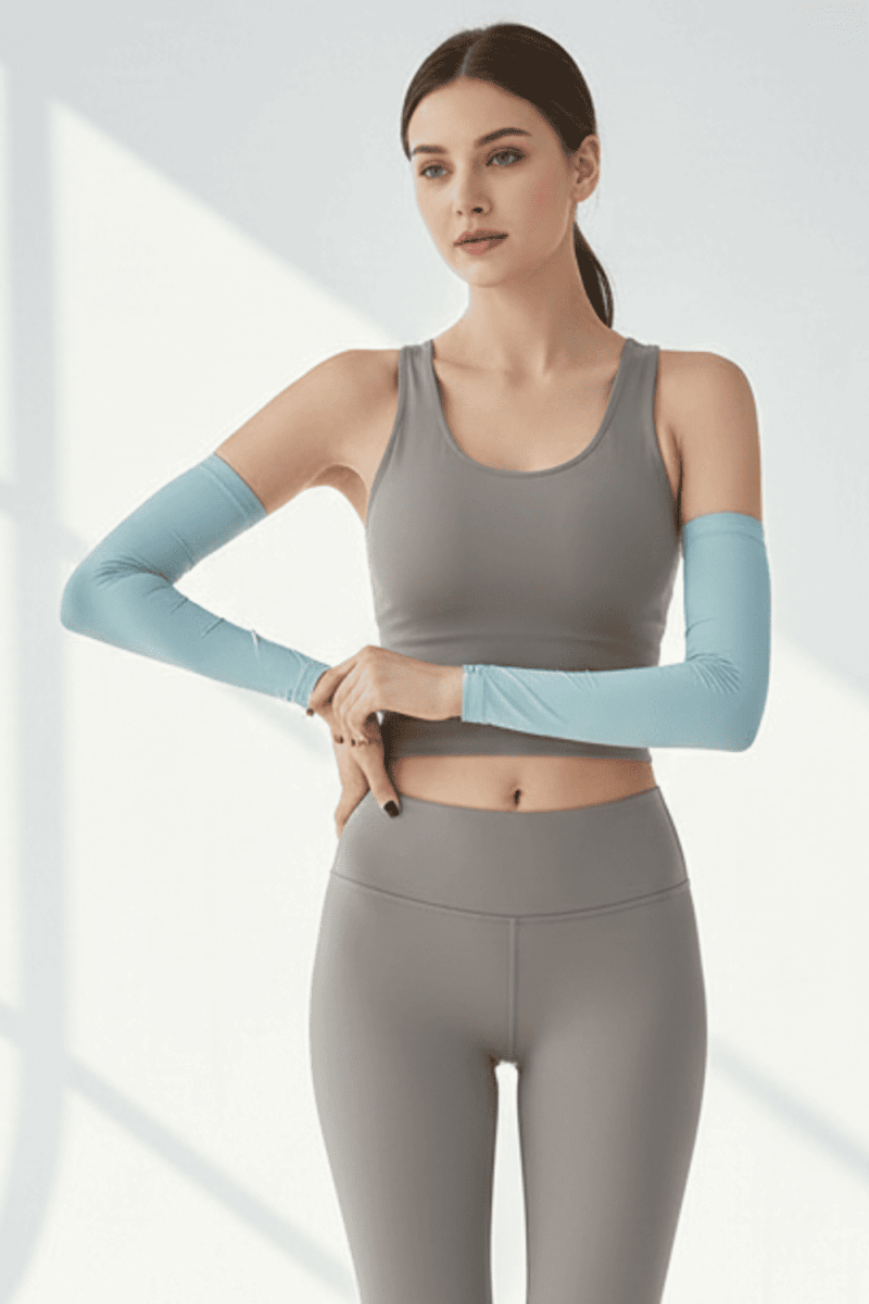 Blue Sun Protection Arm Sleeves