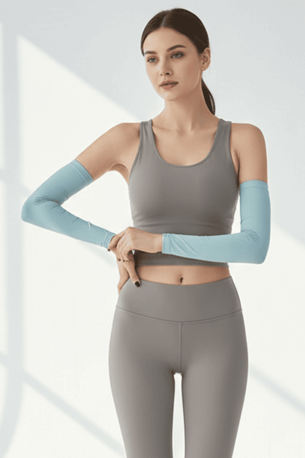 Blue Sun Protection Arm Sleeves