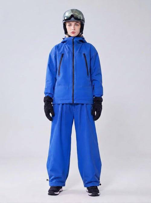 #Blue Women's Ski Shell Jacket & Trouser Set