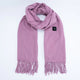 Blush Pink Long Heated Scarve with Fringes