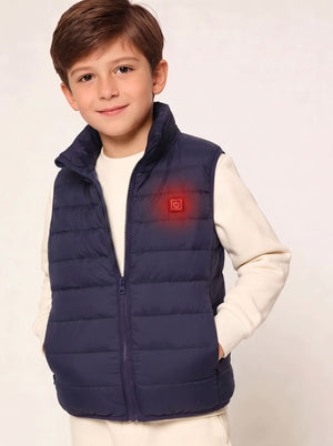 Boys Navy Heated Gilet