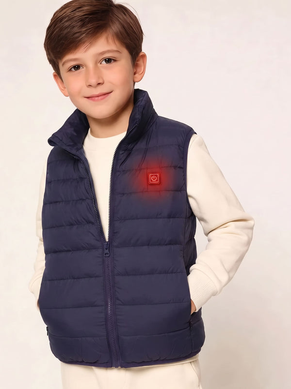 Boys Navy Heated Gilet