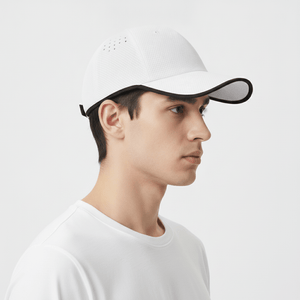 Image showing the side view of a #white baseball cap