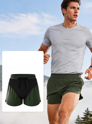 Breathable and anti-friction lined athletic shorts