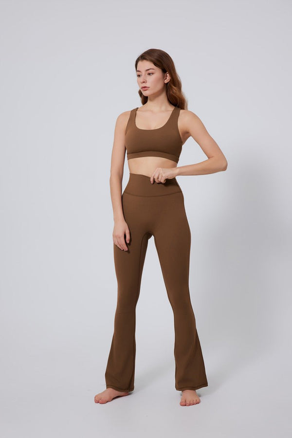 women's #brown  Sports Bra and leggings