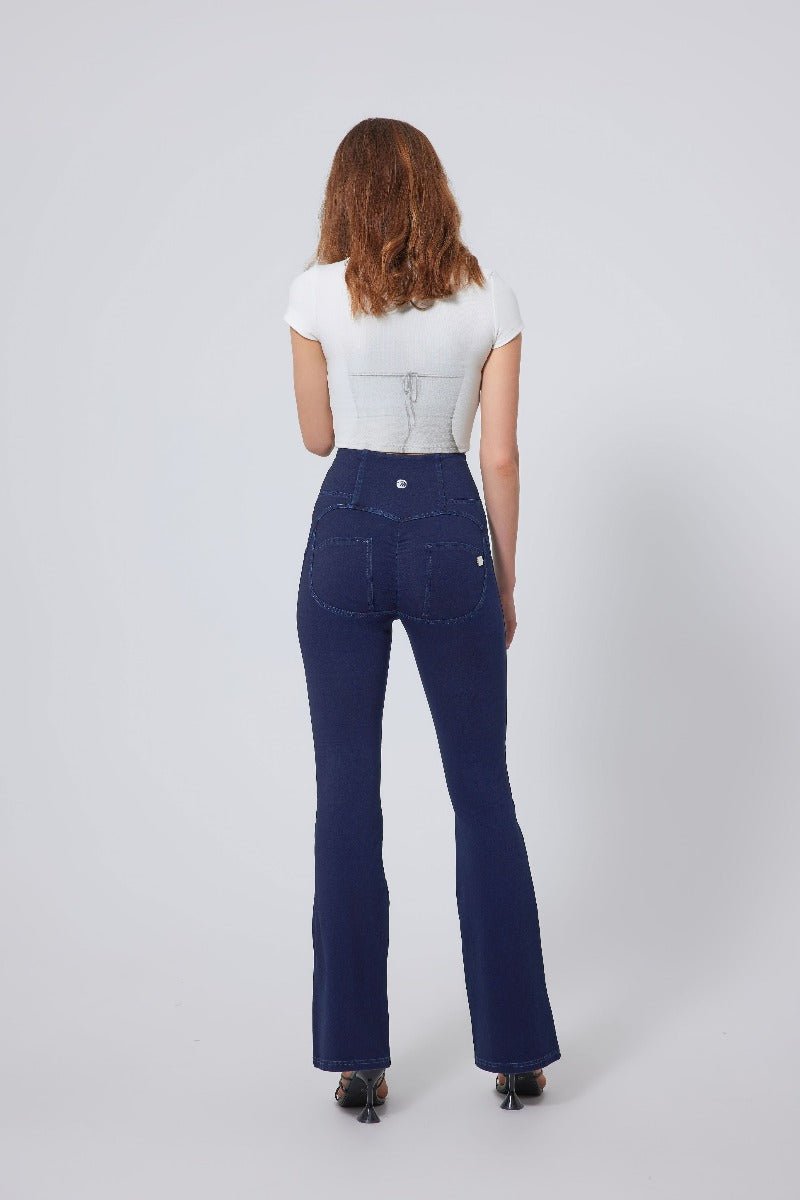 High Waist Straight Flare Jeans