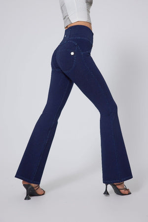 High Waist Straight Flare Jeans