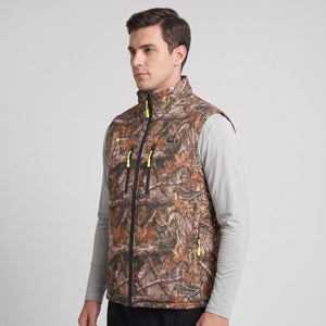 #Camouflage Rear of Heated Vest side view