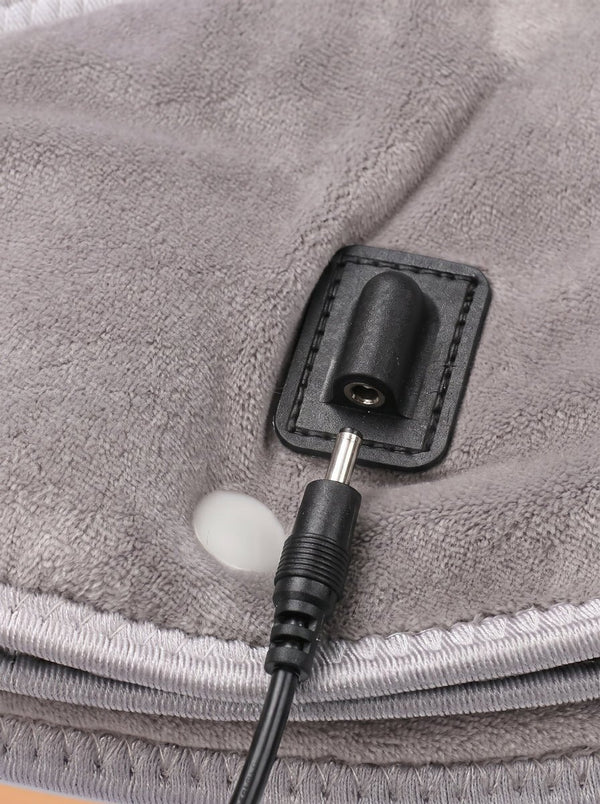 DC to USB port design of #Grey Heated Neck and Shoulder Wrap