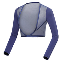 Dark Blue UPF50 Ice Silk Golf Mesh Shrug Sleeves