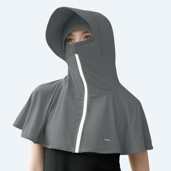 Dark Gray Full Coverage Sun Protection Hat  UPF 50+