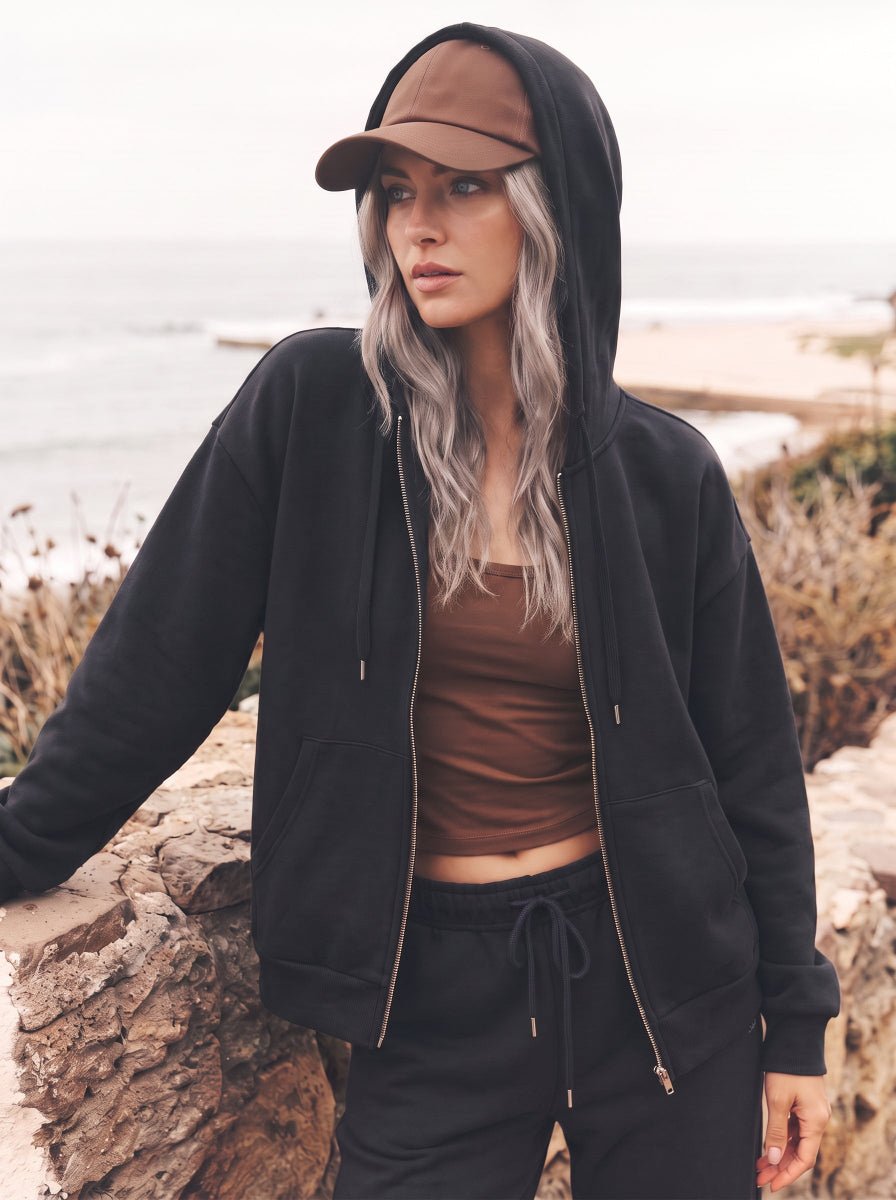 #DarkGrey Full Zip Hoodie