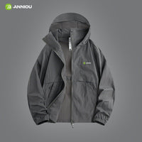 Dark Grey Hooded Full Zip Top UPF 100+