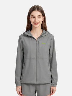 #DarkGrey UPF50 Water Repellent Hooded Jacket