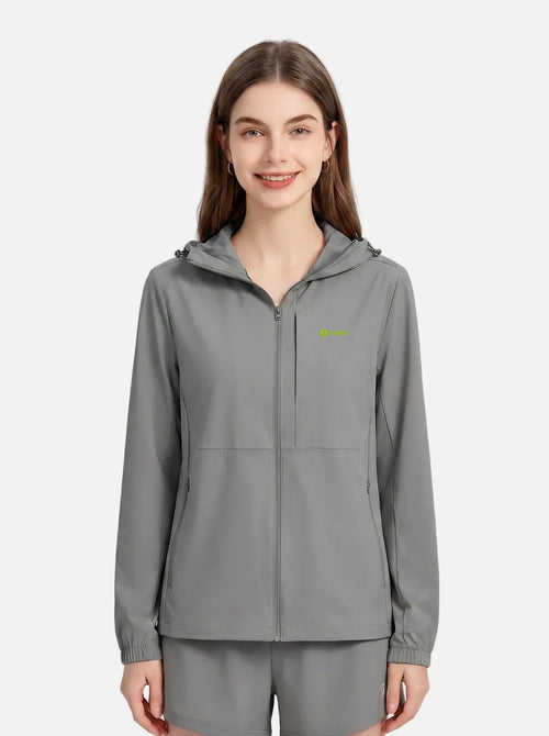 #DarkGrey UPF50 Water Repellent Hooded Jacket