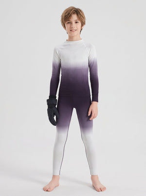 #DarkPurple Children's Boy Ski Base Layer Set