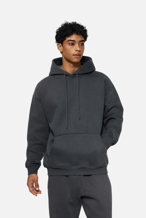 #Darkgrey Fleece Lined Hoodie