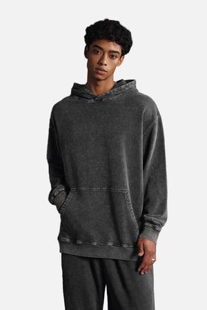 #Darkgrey Heavyweight Wax Dyed Vintage Hoodie