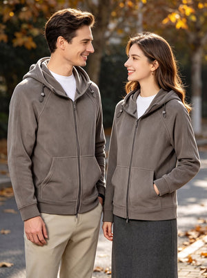 #Darkgrey unisex Fleece Zip Up Hoodie