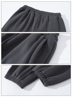 Details of #Darkgrey Heavyweight Fleece Lined Joggers