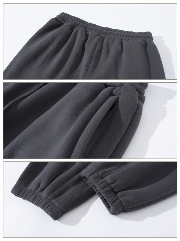 Details of #Darkgrey Heavyweight Fleece Lined Joggers