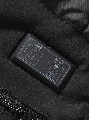 Dual Control Switch detail of #Black Heated Softshell Jacket
